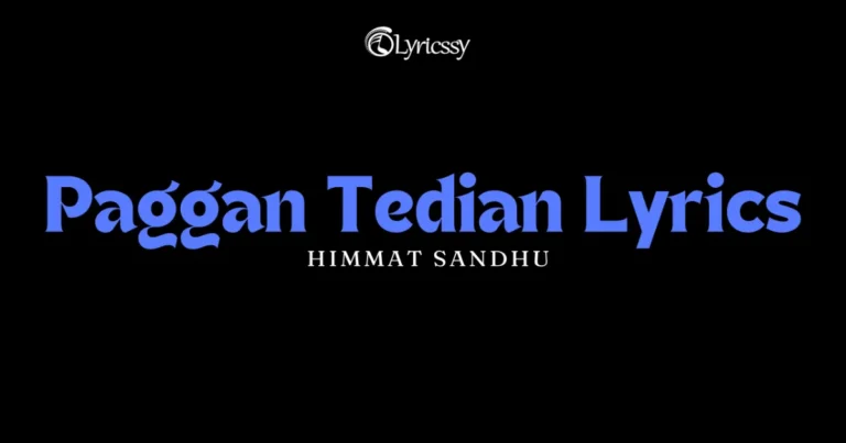 Paggan Tedian Lyrics